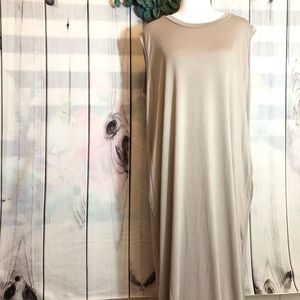 Acting Pro L NWOT Tan Dress w/pockets